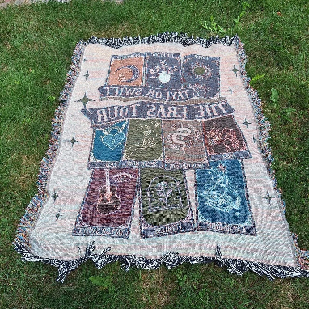 RARE Taylor Swift The Eras Tour Woven Throw Blanket 72x48